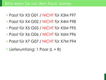 Spiegelkappen Außenspiegel Schwarz Passend für BMW X5 G05 X6 G06 X3 G01 X4 G02 X7 G07 2018-2021 mc112