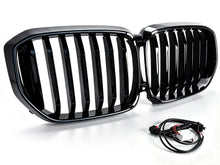 Schwarz Einsteg LED Kühlergrill Grill Frontgrill für BMW X5 G05 2023-2026 LCI