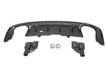 Schwarz Heckdiffusor Auspuffblenden Diffusor für Audi A5 F5 S Line 2017-2020 vor-facelift