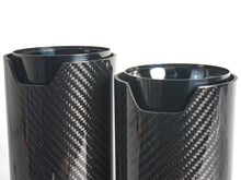 Schwarz Carbon Doppel Endrohre Auspuffblenden Auspuff 4 Rohr Duplex  für 5er F10 F11 535i 535d
