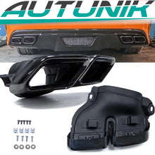 Schwarz Auspuffblenden Endrohre für Mercedes E-Kl. W212 S-Kl. W222 S65 AMG 13+