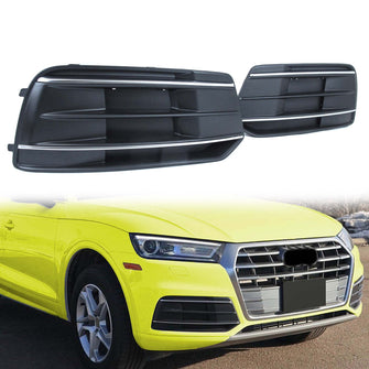 Lüftungsgitter Nebelscheinwerferblenden Gitter Schwarz Glanz für Audi Q5 FY Serien. 2017-2020