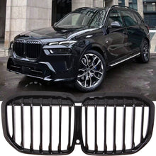 Schwarz Glanz Nieren Grill Kühlergrill Einzelsteg Passend für BMW X7 G07 mit Kamera 19+