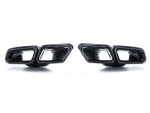 Schwarz Auspuffblenden Endrohre für Mercedes E-Kl. W212 S-Kl. W222 S65 AMG 13+