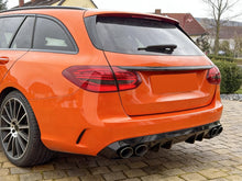 NEU Heckdiffusor Auspuff Blenden Schwarz Glanz für Mercedes C Kl. W205 S205 Seriens. di212