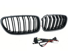 Schwarz LED Kühlergrill Grill Frontgrill für BMW 5er F10 F11 2011-2017