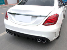 Schwarz Heckdiffusor Chrom Endrohre für Mercedes C Kl. W205 S205 C43 AMG line OHNE ABE 2014-2023