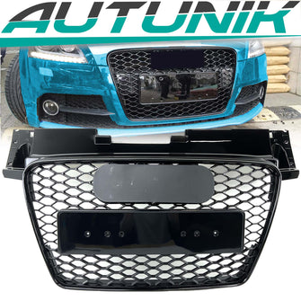 RS Optik Kühlergrill Grill Wabengrill Schwarz Glanz für AUDI TT 8J TTS 06-14