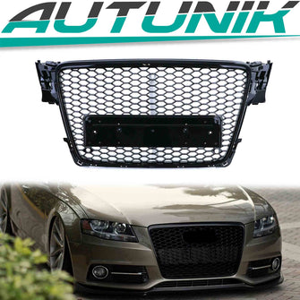 Wabengrill Kühlergrill Grill Schwarz für AUDI A4 B8 8K Limo Avant VFL 2007-2011