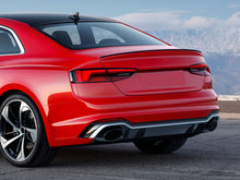 Glänzend Schwarz Endrohr Auspuffblenden Blende für AUDI RS Stoßstange et268