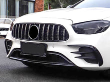 Schwarz vorne Stoßstange Flossen Aero Flaps Flics für Mercedes Benz E Kl. W213 mit AMG Line 16-20