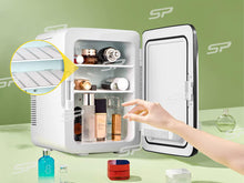 2 In 1 Mini Kühlschrank Tragbarer Getränkekühlschrank AC/DC 10 Liter für Auto Büro Zimmer Camping Outdoor