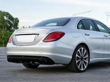 C43 Look Heckdiffusor Endrohre Schwarz für Mercedes W205 S205 Seriens Avantgarde
