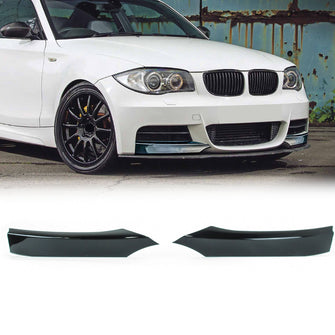 Splitter Spoiler Ecken Ansätze Schwarz Passend für BMW 1er E82 E88 M Sport Paket LCI 2007-2010