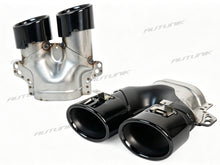 C43 Look Heckdiffusor Endrohre Schwarz für Mercedes W205 S205 Seriens Avantgarde