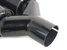 Schwarz Carbon Doppel Endrohre Auspuffblenden Auspuff 4 Rohr Duplex  für 5er F10 F11 535i 535d