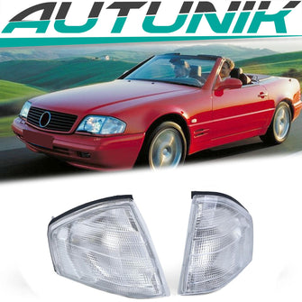 Blinker Leuchten Weiß Paar für Mercedes-Benz SL R129 1989 1990 1991 1992 1993 1994 1995 1996 1997 1998 1999 2000 2001