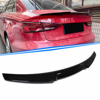 Schwarz Spoilerlippe Heckspoiler Hecklippe Spoiler für AUDI A3 8V Limo S Line 13-20 sp8