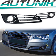 Schwarz Chrom Lüftungsgitter Blenden Grill Gitter für Audi A8 D4 4H 09-13 vor Facelift