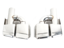 Auspuffblenden Doppelrohr Endrohre Chrom für Mercedes CLS W218 C218 C219 W221 S63 AMG W212 et91