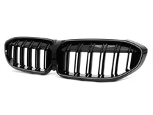 LED Kühlergrill Grill Frontgrill Schwarz Doppelsteg für BMW 3er G20 G21 2019-2022 vor LCI