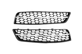Waben Gitter Lüftungsgitter Stoßstange Grill Schwarz Chrom für Audi A3 8P 08-12