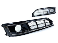 Nebelscheinwerfer Blenden Gitter Grill Schwarz Chrom für AUDI A8 D4 4H Facelift 13-17