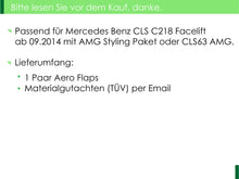 Heck Stoßstange Flossen Flaps Canards Schwarz für Mercedes Benz CLS W218 C218 AMG Line CLS 63 AMG 2014 - 2018