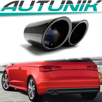 Auspuffblenden Endrohr Abdeckung Endrohrblenden 76mm Schwarz Passend für BMW 3er F30 F31 4er F32 F33 F36