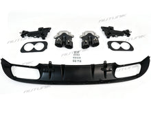C43 Look Heckdiffusor Endrohre Schwarz für Mercedes W205 S205 Seriens Avantgarde