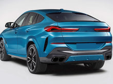 Auspuffblenden Doppelrohr Endrohre Performance Schwarz für BMW X5 G05 X6 G06 X7 G07 M Paket 2019-2024