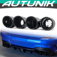 Zu 60-63mm Endrohre Auspuffblenden Schwarz Glanz für BMW G42 G20 G21 G22 G23 G26