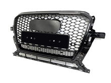Schwarz Glanz Kühlergrill Wabengrill Grill für AUDI Q5 8R SQ5 S Line 2013-2017