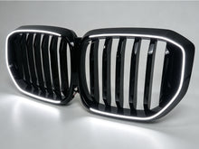 Schwarz Einsteg LED Kühlergrill Grill Frontgrill für BMW X5 G05 2023-2026 LCI