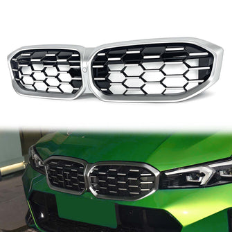 NEU Kühlergrill Wabengrill Nieren Grill Chrom Passend für BMW3er G20 G21 LCI 2023+