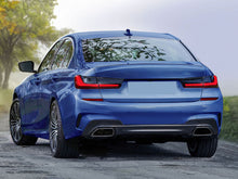 Schwarz Glanz Auspuffblenden Endrohre M340i Look für BMW 3er G20 G21 4er G26 M240i i4 M Sport Paket 2019+