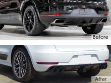 Schwarz Endrohre Auspuffblenden Doppelrohr für Porsche Macan 95B 2.0L14-17