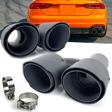 Matt Carbon Endrohr Auspuffblenden Duplex für AUDI A4 A5 B8 A6 C7 Q5 8U et298