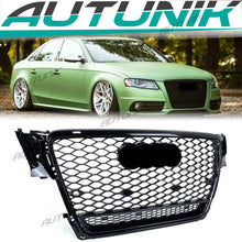 RS4 Optik Wabengrill Kühlergrill Frontgrill Schwarz für AUDI A4 B8 Grill Limo Avant 2007 - 2011 fg197