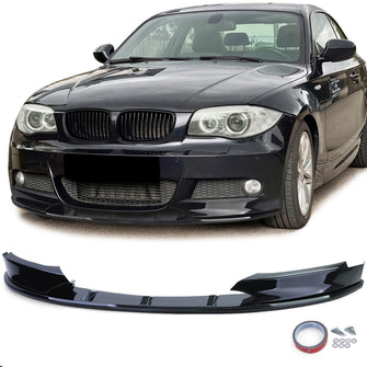 Schwarz Glanz Front Spoiler Lippe Passend für BMW 1er E82 E88 11-13