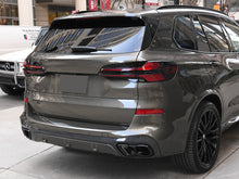 Auspuffblenden Doppelrohr Endrohre Schwarz für BMW X5 G05 X6 G06 X7 G07 M Sport Paket 2019-2024