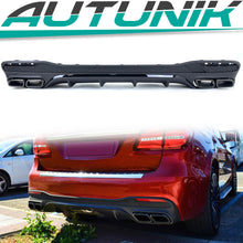 Heck Diffusor + Auspuffblenden Schwarz für Mercedes GLS X166 AMG Line 2015-2019