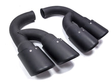 Sport Auspuff Auspuffblenden Endrohre Schwarz Matt Schwarz für Porsche Cayenne 92A V6 2010-2014 et77