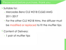 Auspuffblenden Endrohrblende Chrom Y Eckig für Mercedes CLS Klasse W218 C218 C219 W221 S63 AMG 2011-2018