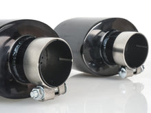 Glänzend Schwarz Endrohr Auspuffblenden Blende für AUDI RS Stoßstange et268