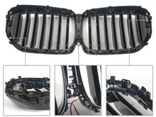 Schwarz Einsteg LED Kühlergrill Grill Frontgrill für BMW X5 G05 2023-2026 LCI