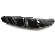 Auspuffblenden Endrohre H Eckig Schwarz für Mercedes CLS C219 W218 C218 W221 S63 E63 AMG