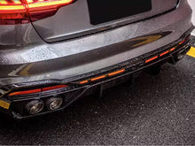 Matt Carbon Endrohr Auspuffblenden Duplex für AUDI A4 A5 B8 A6 C7 Q5 8U et298