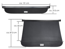 Schwarz Laderaumabdeckung Abdeckrollo Kofferraum Rollo für VW Touran 03-15 sc30