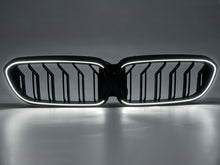Schwarz LED Kühlergrill Grill Frontgrill für BMW 5er G30 G31 2017-2020 vor LCI